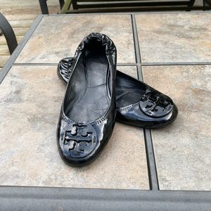 Black Tory Burch Minnie flats